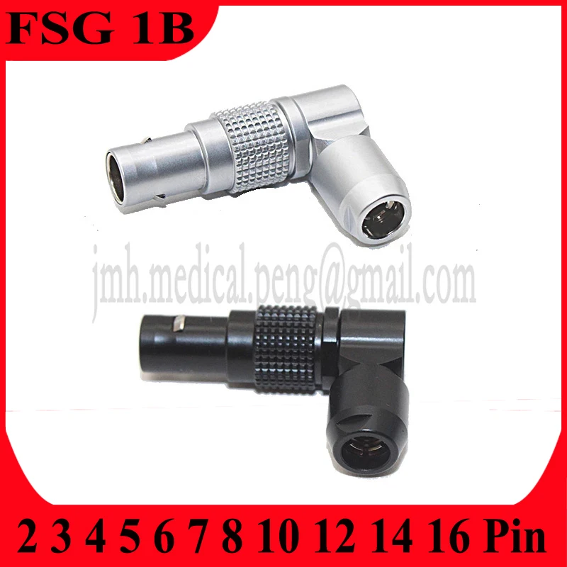 FSG 1B 2 3 4 5 6 7Pin Adjustable Right Angle Male Plug Push-pull Self-Locking Connector For Audio Video Data Signal Transmission