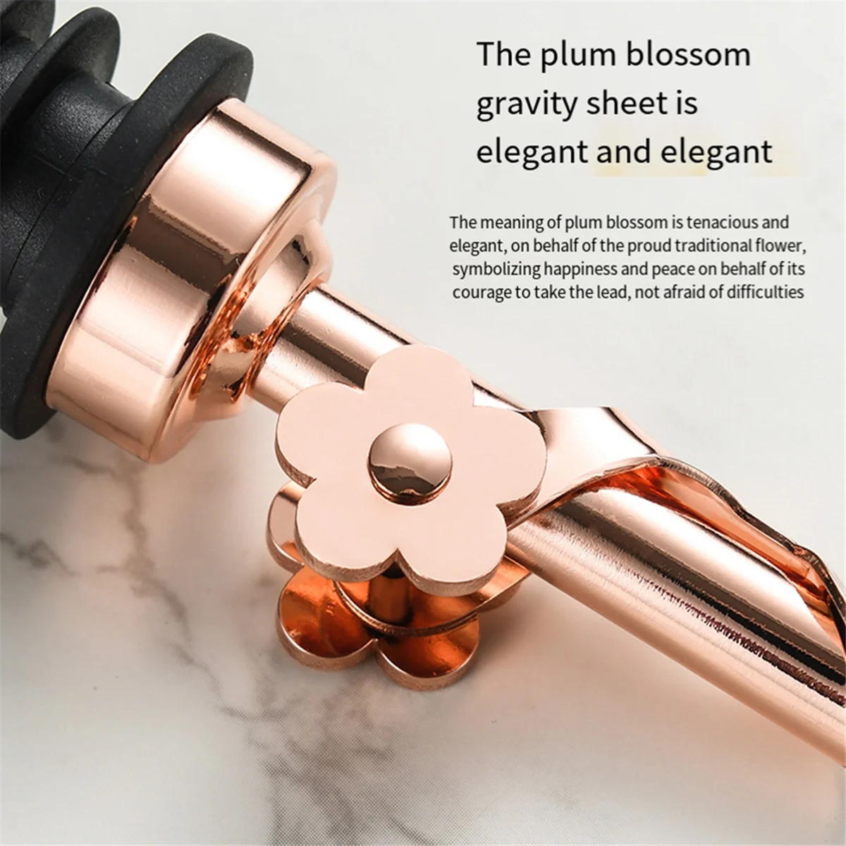 2Pack Stainless Steel Oil Pour Spouts, Replacement Bottle Pourers Oil Spout Liquor Pourers Auto Flip Feature Gold HY