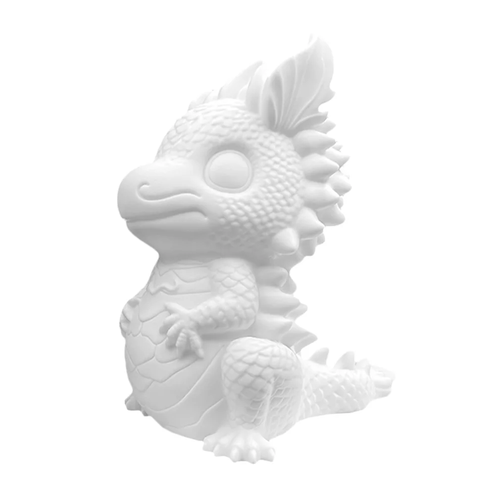 Vinyl Figurines to Paint Dragon Baby Decorative Ornaments Kids Piggy Bank Desktop Story Gift