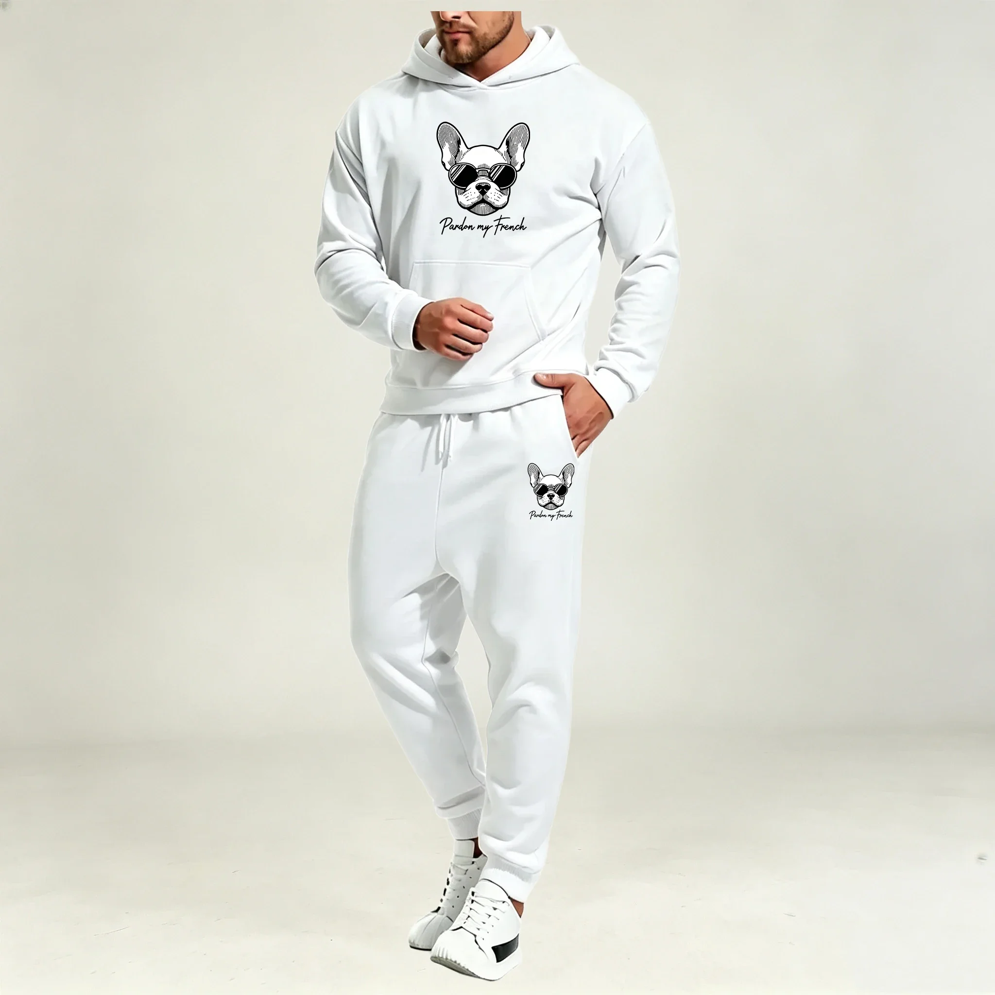 Men Men Clothing Sets 2Pcs Autumn Winter Sports Casual Fashion Warm Pullover Hoodies Sweatpant Jogging Street Loose Male Outfit Wear - Aliexpress Deal