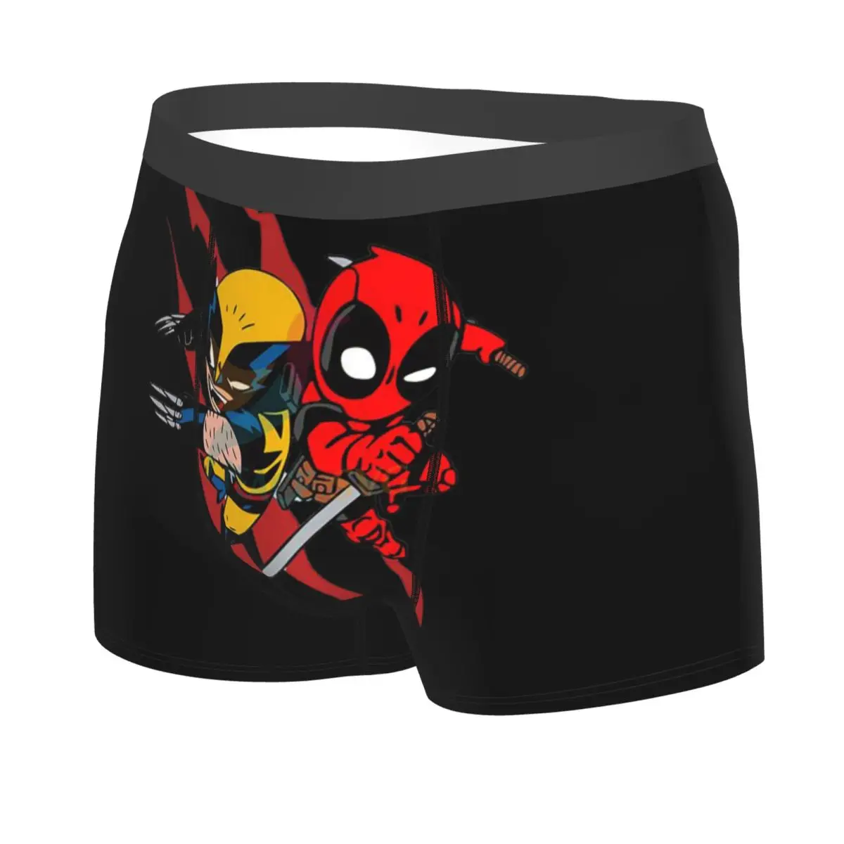 Boxer personnalisé Deadpool et Wolvierine pour homme, caleçon respirant, sous-vêtement, nouveauté