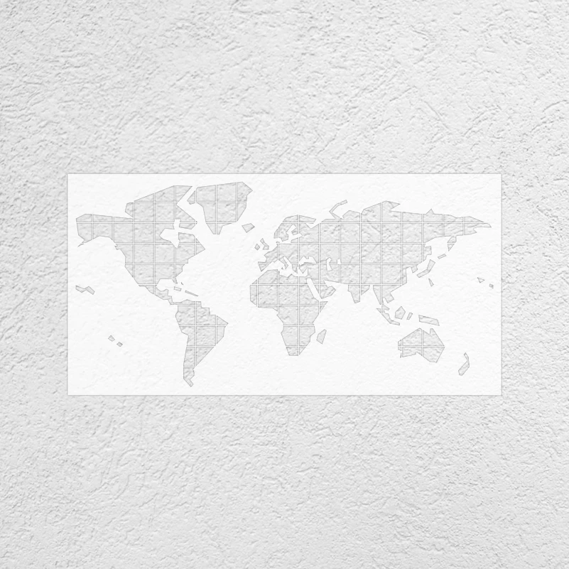 World Map 101cm Stencil Wall Decor For Painting Template To Paint Furniture Makers Decorative Larges  Abstract S584