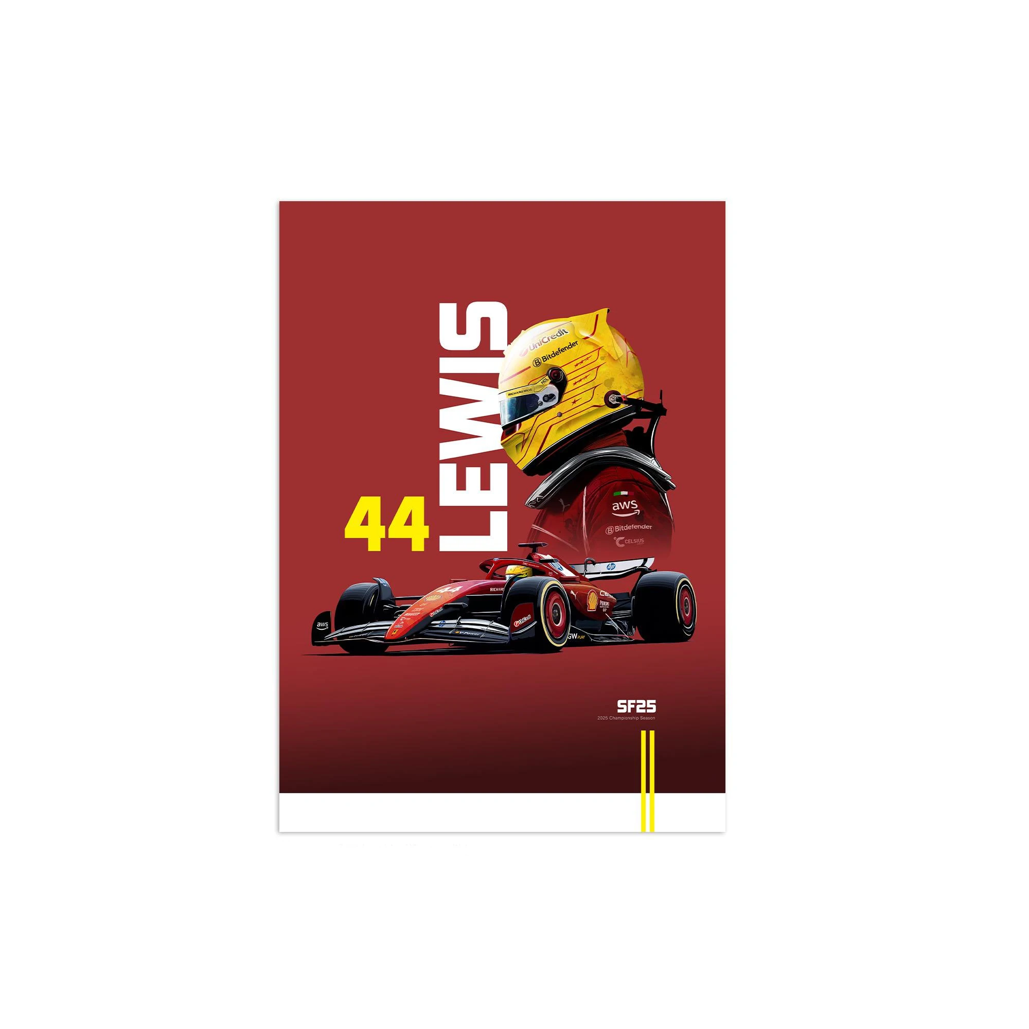 2025 Lewis Hamilton F1 SF25 Posters  Canvas Painting  Sport Car Prints Wall Art Pictures For Living Room Home Decoration