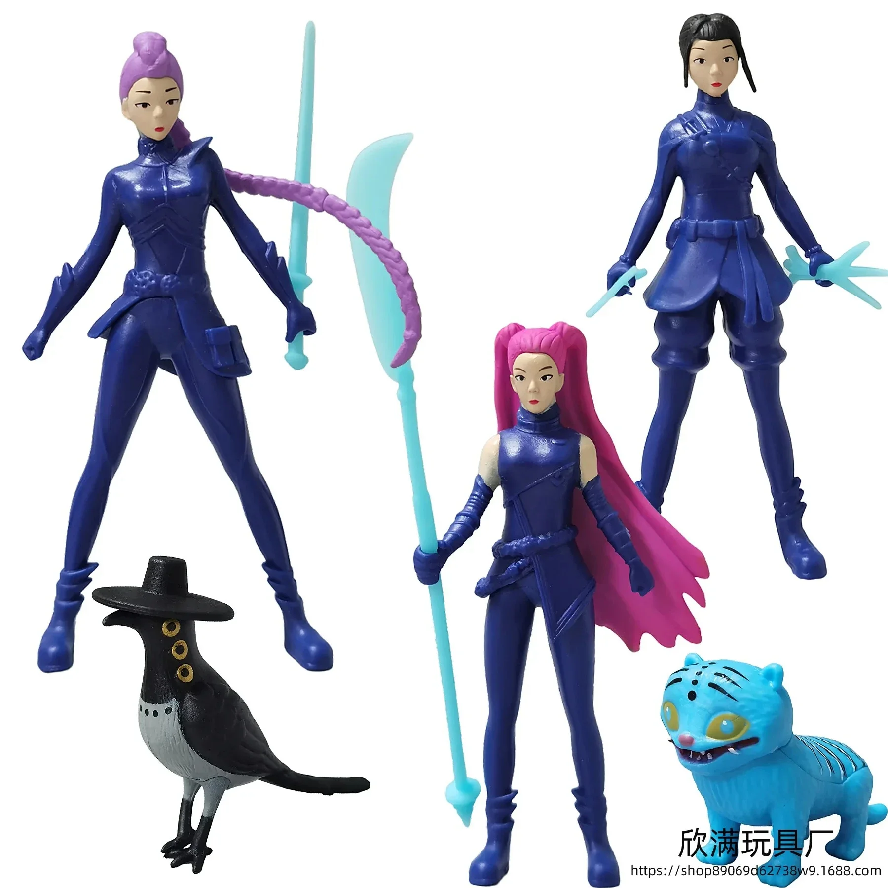 

2026 НОВЫЙ 5 шт./компл. Kpop Охотники на демонов Фигурка Игрушка Дерпи Тигр Руми Мира Зои Киска Фигурка Кукла для фанатов Подарок