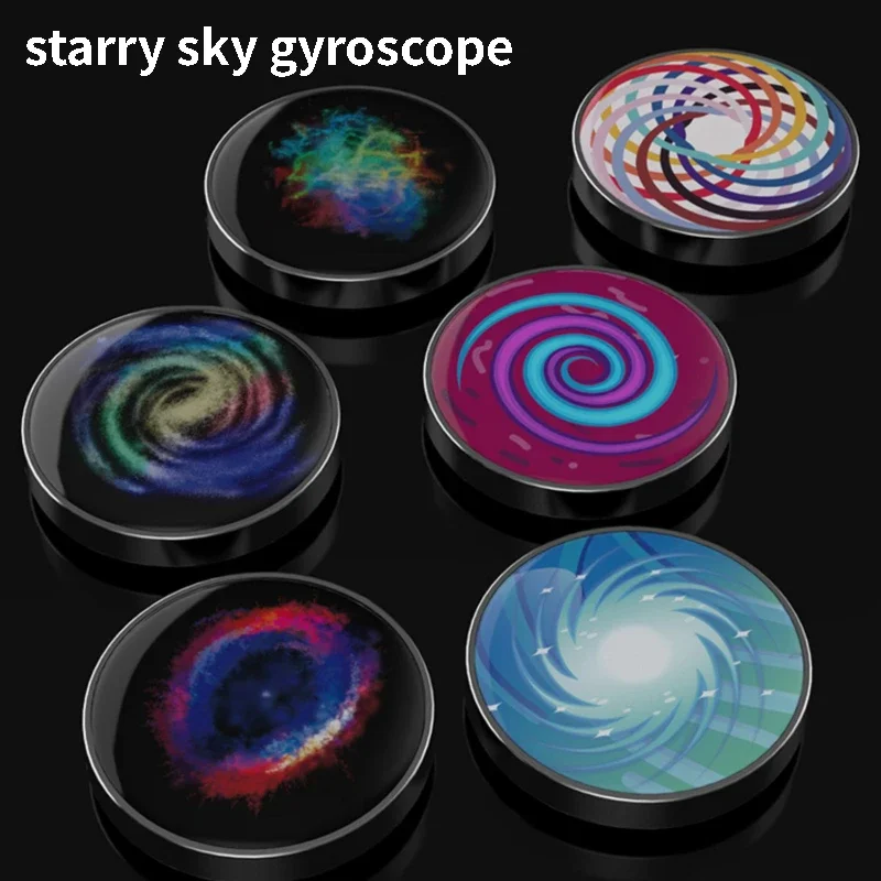 Fidget Spinner for Adults To Relieve RestlessnessOffice Decompression Portable Metal ToyCreative Starry Sky Trendy Boy Gift