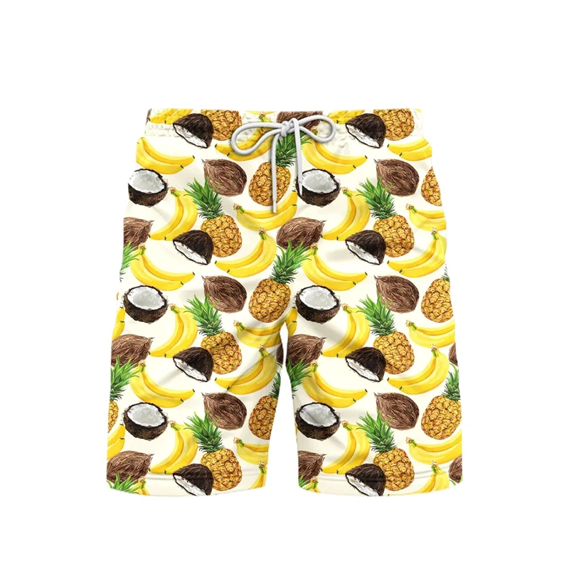 Beliebte Ananas Grafik Strand Shorts Hosen 3d gedruckt Hip Hop Y2k Board Shorts Sommer Hawaii Badeanzug coole Surf Badehose