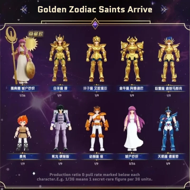 Blokees Saint Seiya Galaxy Version Wave 3 Building Block Figure Athena Aries Cancer Taurus Assemble Collectible Model Toy Gifts
