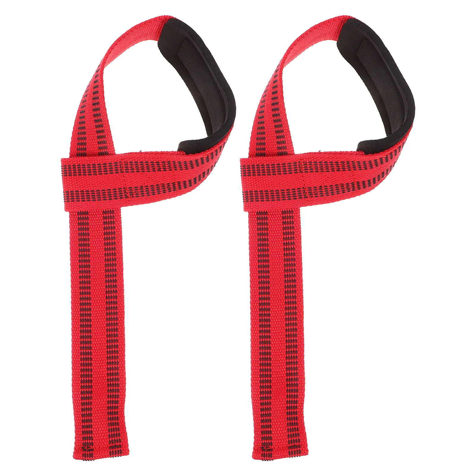 

2pcs Fitness Wristbands Soft Support Anti-slip Gym Training Weightlifting Grip Straps Workout Guards Sports Belts Red
