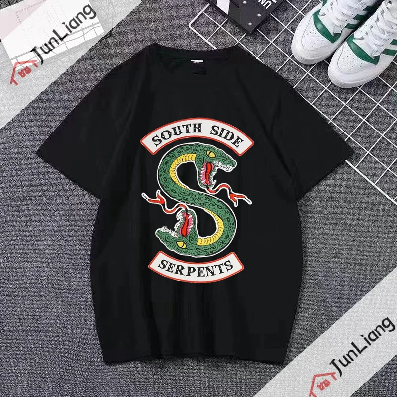 Riverdale Southside Serpents Harajuku T Shirt South Side Serpents Snake Graphic 90s Unisex Top Tees