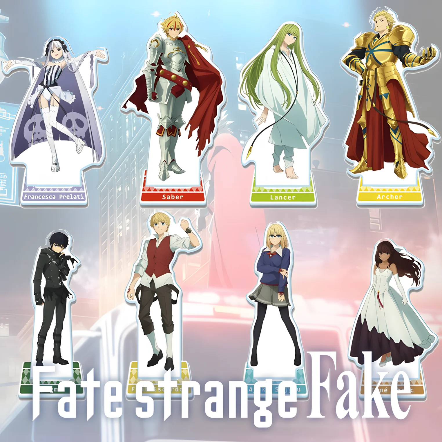 Fate/strange Standee acrílico falso – Figura de exhibición de anime, decoración de escritorio transparente de alto detalle, regalo coleccionable para fanáticos