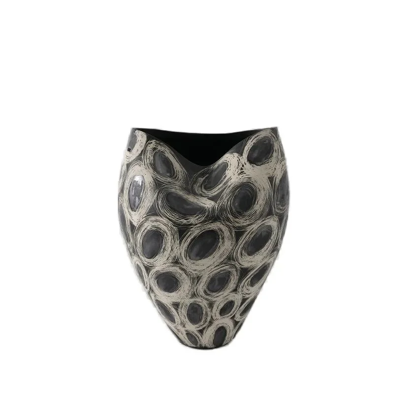 

Wabi Sabi wind potter ceramic handmade vase art ornament homestay model room jewelry flower arrangement