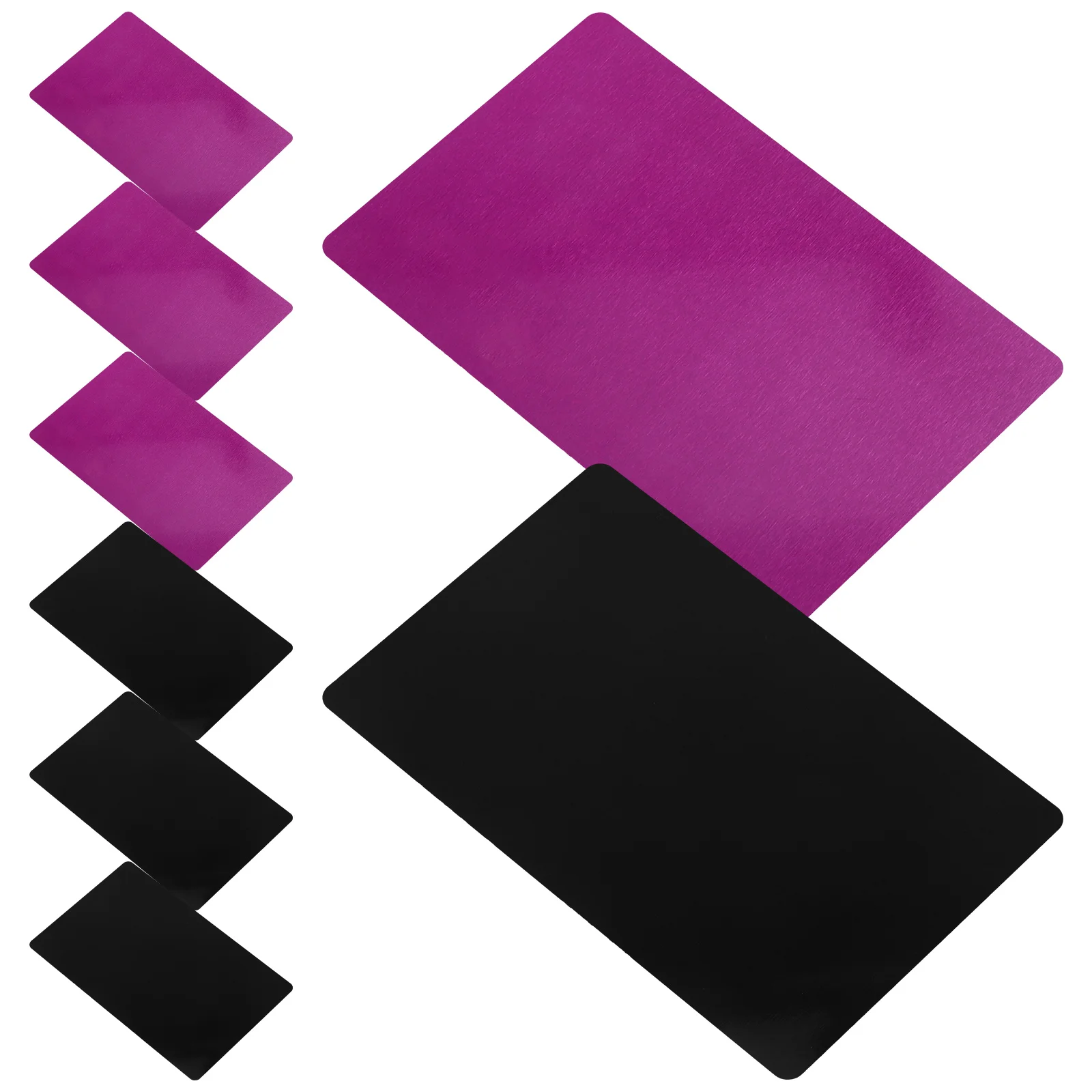 8 Pcs Metal Business Card Board Cards Textured Name Sublimation Aluminum Man