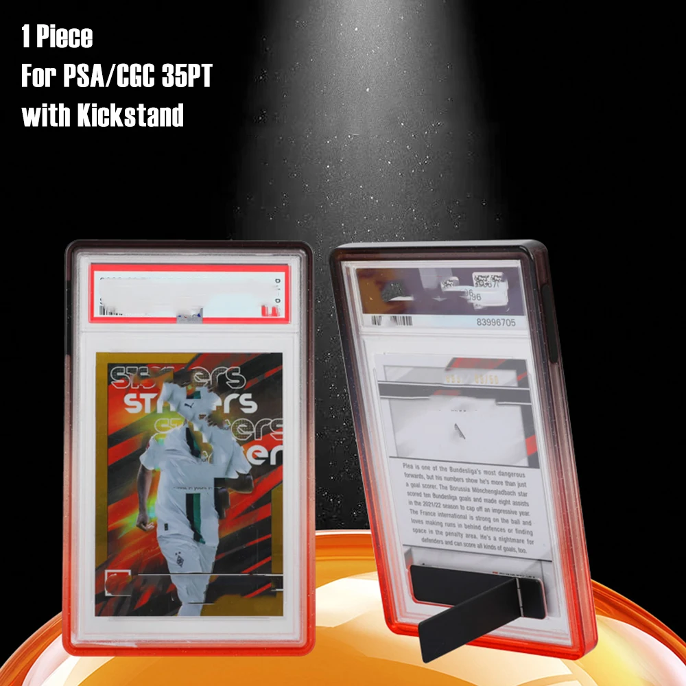 TPU Gradient Mehrfarbiger Glitzer-Sammelkarten-Schutzhülle, einseitig, für 35PT PSA CGC Kartenhüllen