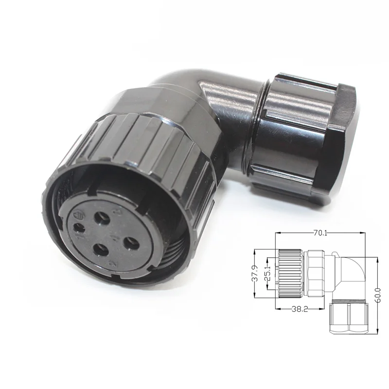 Servo Motor Aviation Plug YD28-4/YD28-7/YD28-15/YD32-4 4Pin 7Pin 15Pin Bend Head Base Plug 4