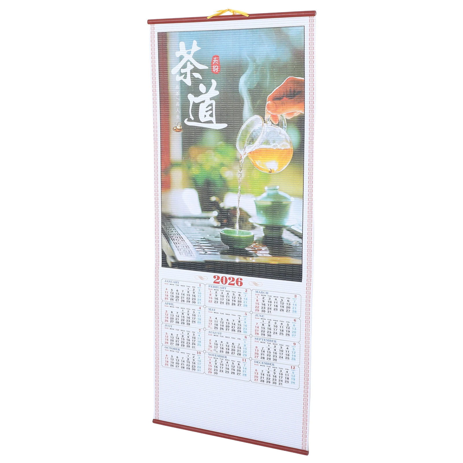 

Год лошади, подвесной цилиндрический календарь для нового свитка, китайские настенные бумажные календари, 2026, ежегодные украшения для офиса