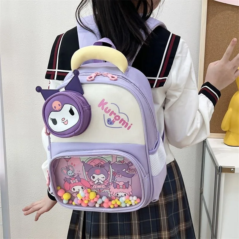 

Sanrio мультфильм Куроми новый детский рюкзак для девочек милая сумка через плечо