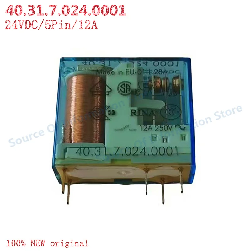 40.31.7.024.0001 Finder Relay 24VDC 5Pin 12A  40.31S-24V 100% New