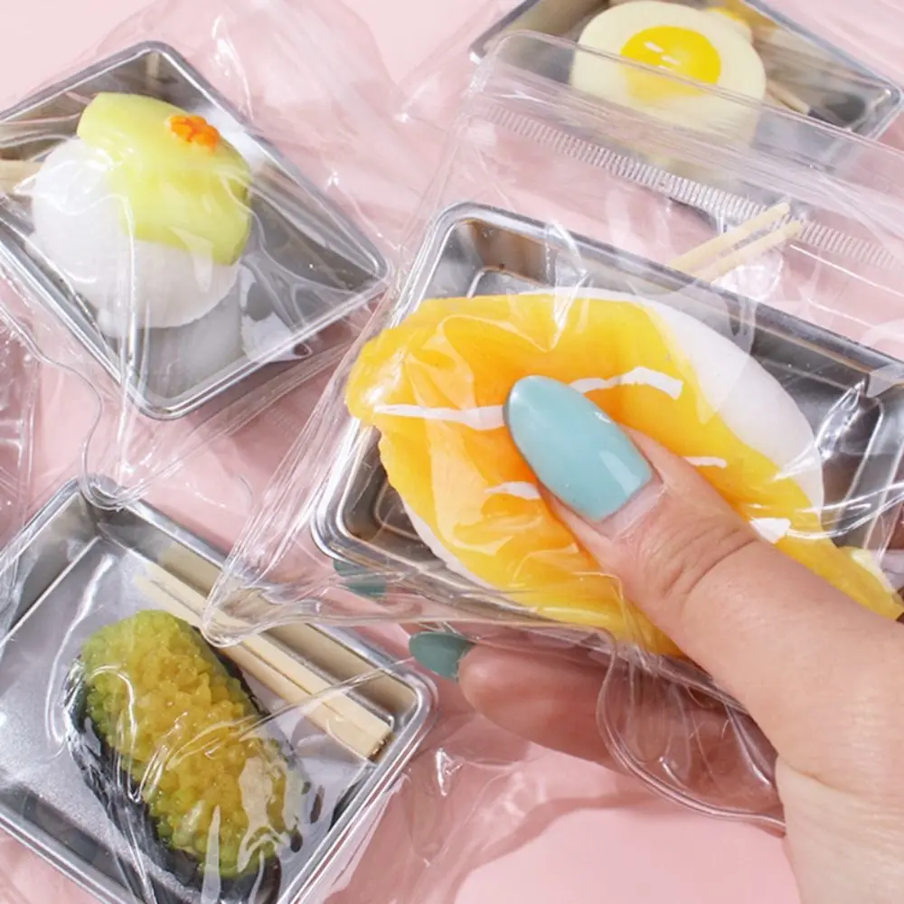 Release Anti-stress Simulation Food Squeeze Toy Soft Tpr Slow Rebound Toy Sushi Slow Rising Stress Relief Toy Office Workers