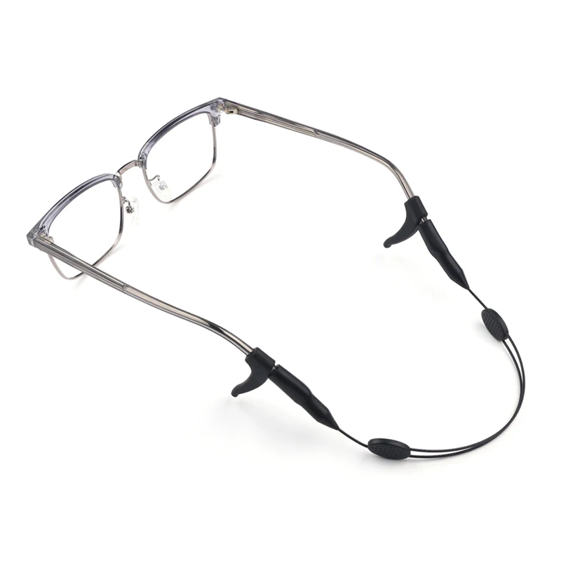 COLOUR_MAX High Elastic Anti Slip Adjustable button High Elastic Anti Slip Silicone Sunglasses Glasses cords Eyeglasses chain