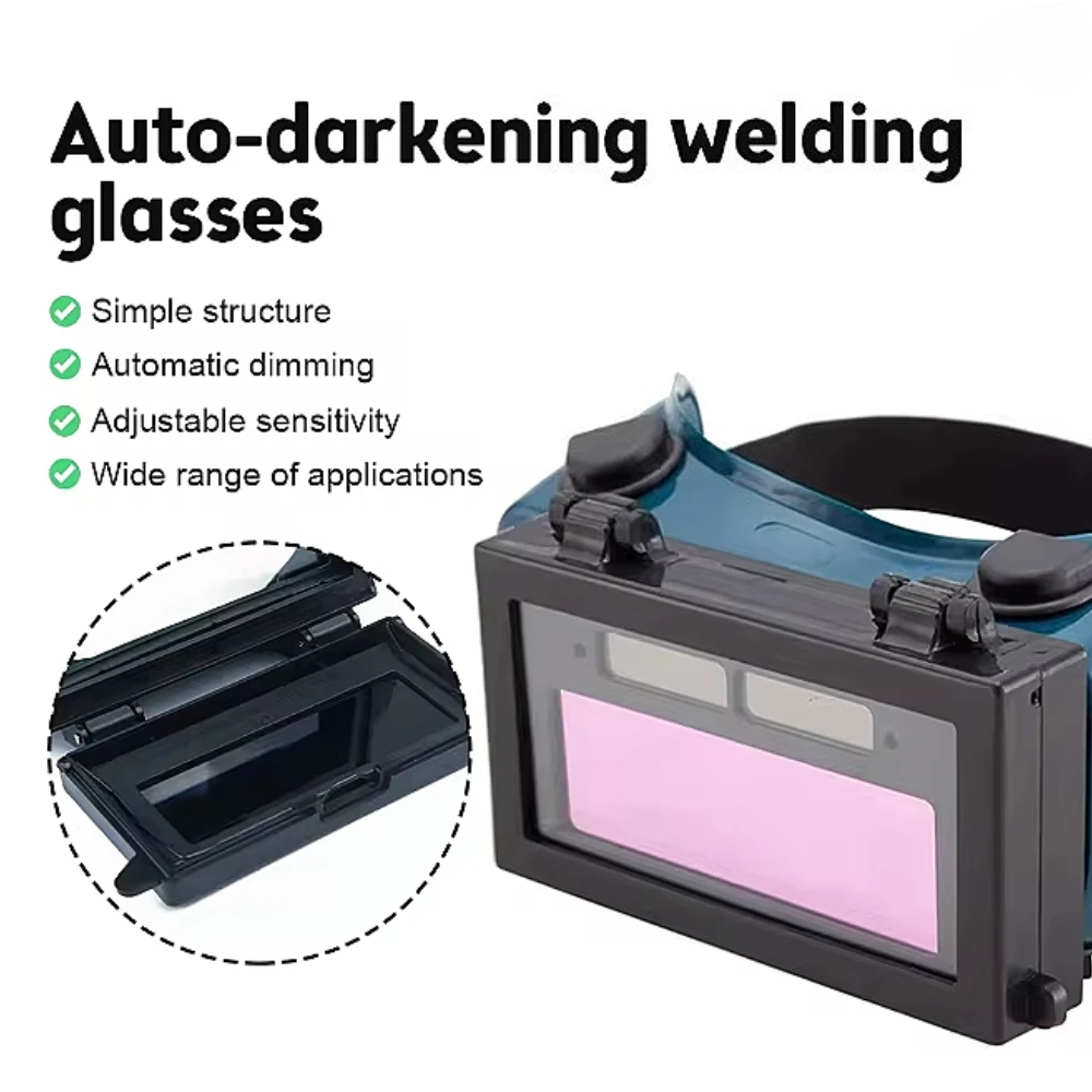 Automatic darkening welding glasses special protective welding goggles for argon arc welding, anti-glare and anti-eye protection