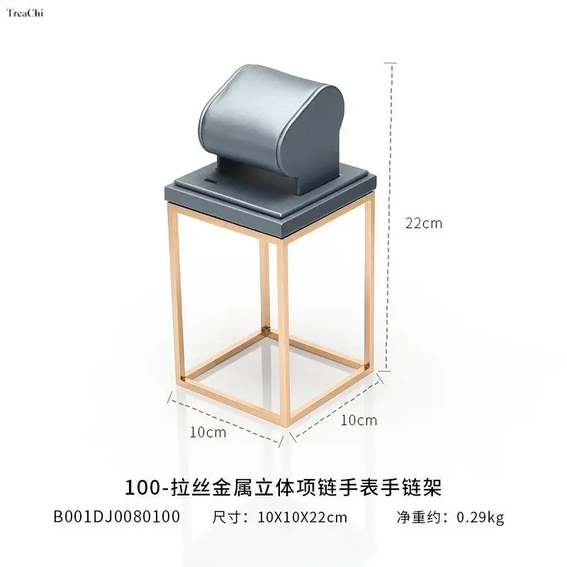 High-End-Schmuck Display Requisiten Grau Pu Halskette Ring Ohrring Schmuck Display Stand Portrait Neck Schmuck Stehen