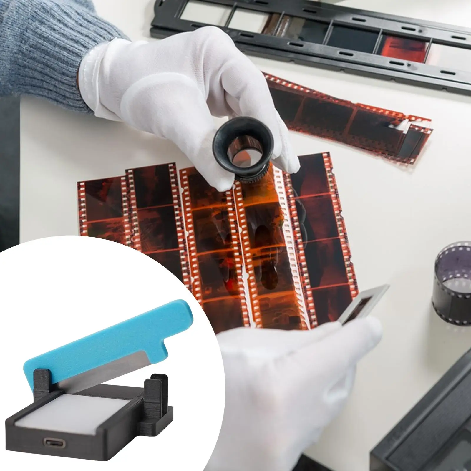 Taglierina per pellicole per diapositive negative portatile, taglierina per pellicole retroilluminata accurata, accessorio per trimmer per pellicole