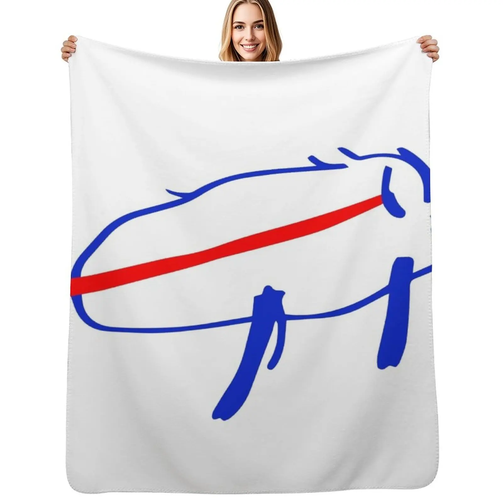 Josh Allen Potato Buffalo Drawing Throw Blanket Luxurious Soft Blanket Holiday Gift for Family