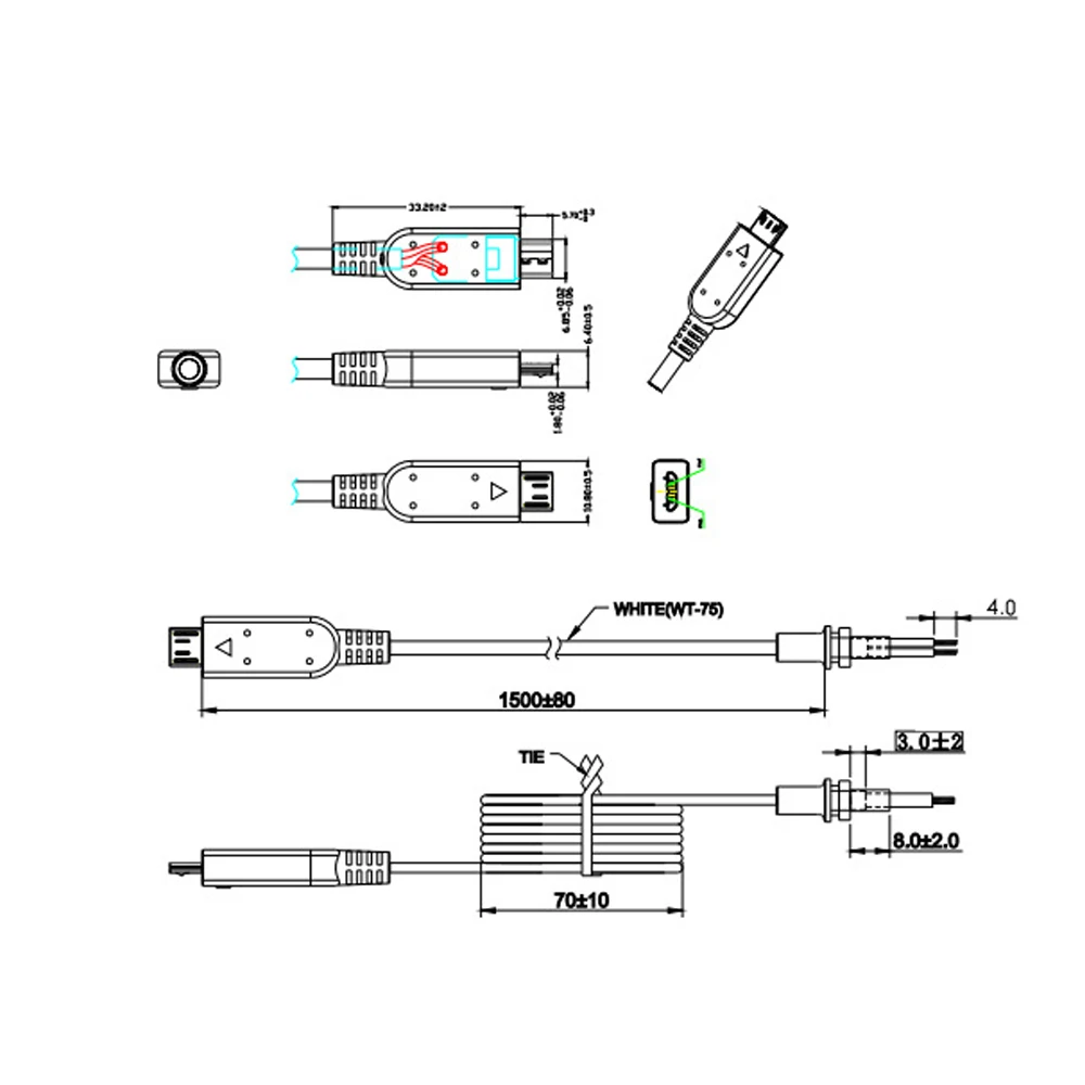 Raspberry Pi 3/4-fuente de alimentación oficial, USB-C/Micro USB con Cable de 1,5 M-5,1 V, 3A/2.5A, color blanco