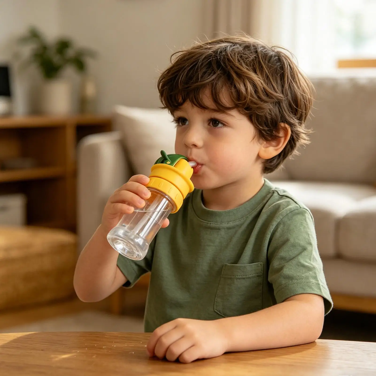 Kids Water Bottle Straw Topper Leakproof Universal Silicone Spouts Kids Water Bottle Spout Conversion Cap with Straw for Home
