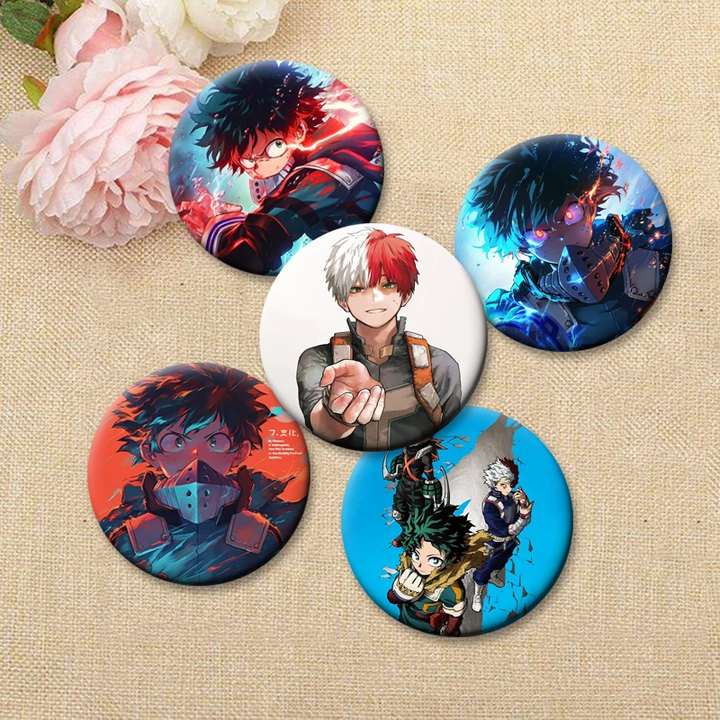 أنيمي بطلي الأكاديمية دبابيس Midoriya Izuku Bakugou Katsuki شارة تودوروكي شوتو Ochaco Uraraka الكرتون دبابيس اكسسوارات #2