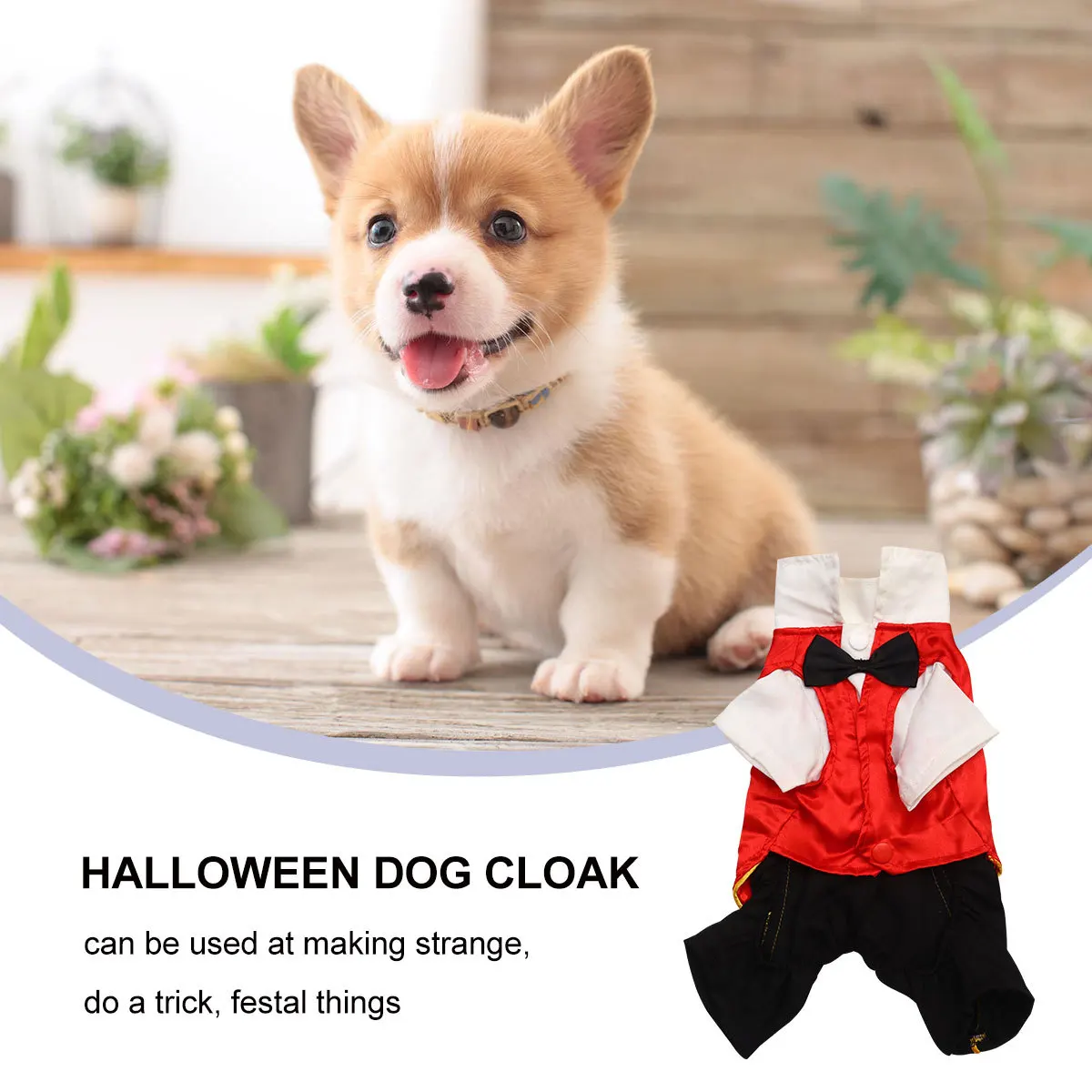 

Pet Vampire Costume For Dogs Halloween Bloodsucker Outfit Party Wear Dog Clothes Pet Supplies Animal Jacket