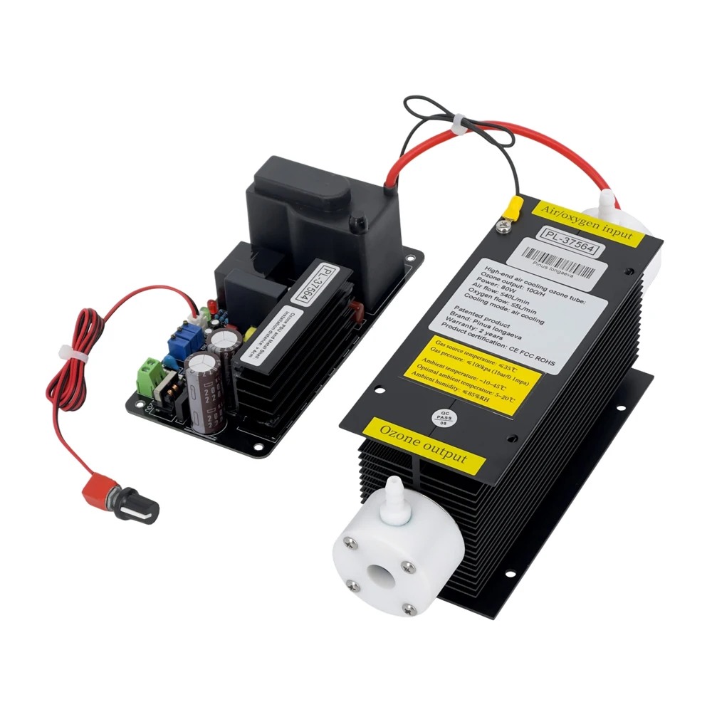 Высококачественный 10 г/ч, 80 Вт, 14 кГц, регулируемая кварцевая трубка, воздушное охлаждение, небольшие весы, генератор озона для питьевой воды для очистки воды