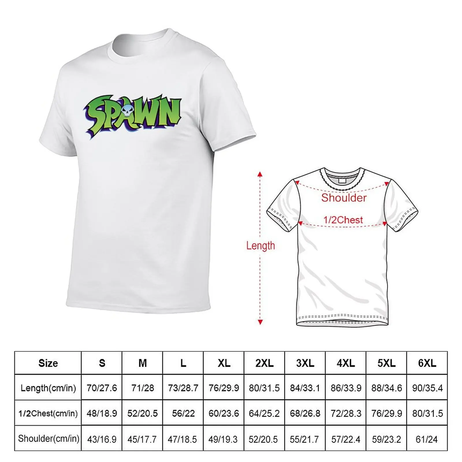 تي شيرت بشعار Spawn تي شيرت مع مطبوعات تي شيرت مضحك تي شيرت رجالي