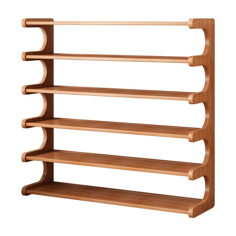 Simple shoe rack Multi story wooden dormitory storage Bamboo shoe cabinet home furniture