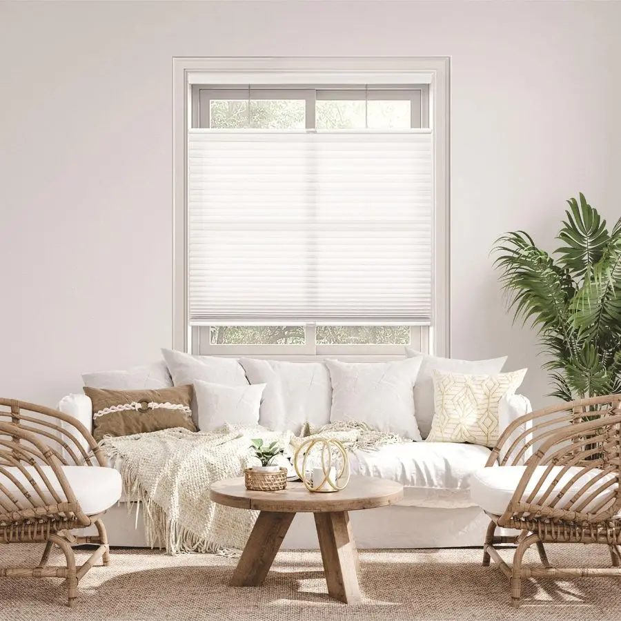 

Cordless 1.5 Light Filtering Top Down Bottom Up Cellular Shade, 18 W x 72 H, White