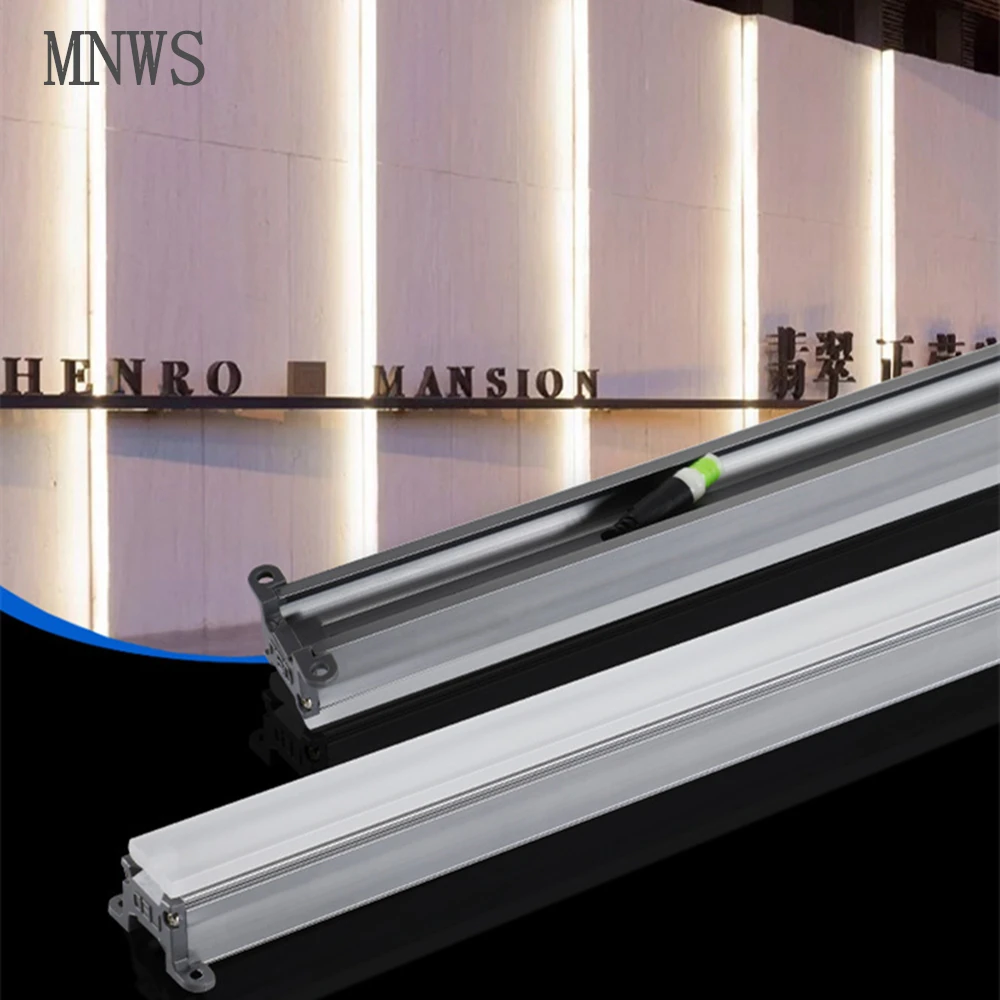 2023 New Outdoor Waterproof Liner Light with Light LED Tube Bar Light  Plate Black for Building Lighting  DC24V