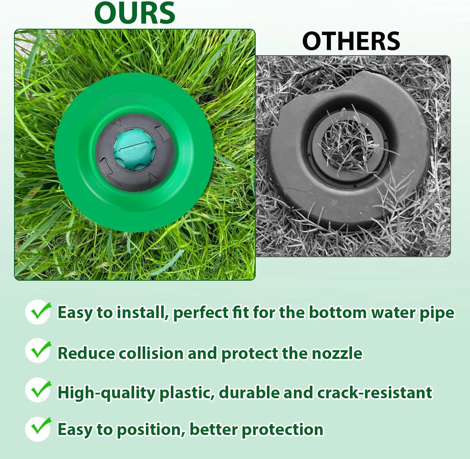 

Защитный кожух для разбрызгивателя газона, круглый, пылезащитный, ударопрочный, для систем полива газонов