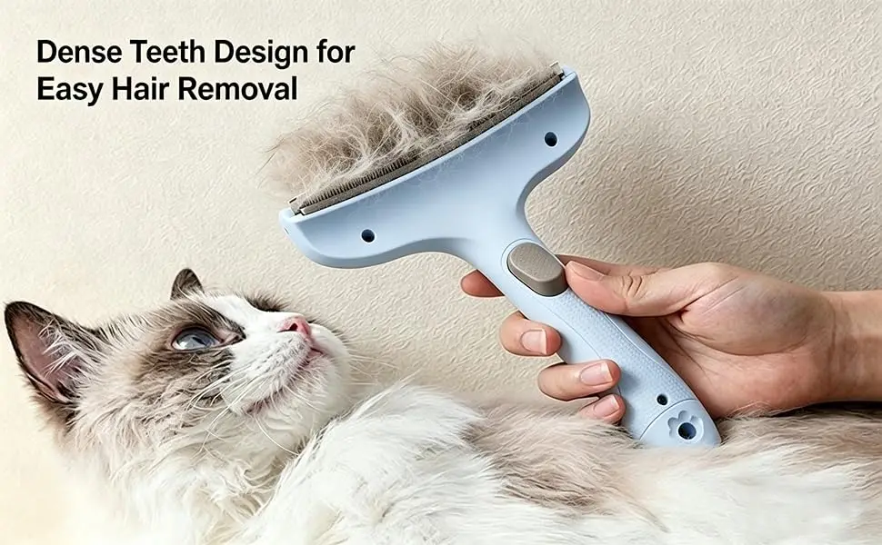 Pet deshedding brush，Pet grooming brush，Pet brush for seasonal shedding