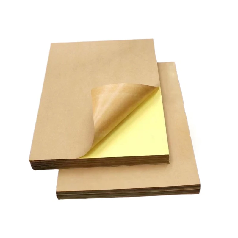 sticker paper for printer A4 Kraft paper adhesive Label printing stickers Laser inkjet label 10 sheets 1 set