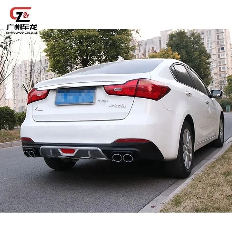 حار بيع ABS المواد سيارة الوفير الخلفي الشفاه الناشر لكيا K3 2013-2015 هيكل السيارة #6