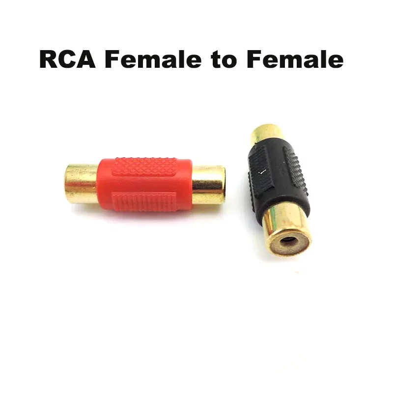 2/5/10pcs video Rca female to female Connector Rca couple dual female Audio Adapter Plug for CCTV AV cable extend J17