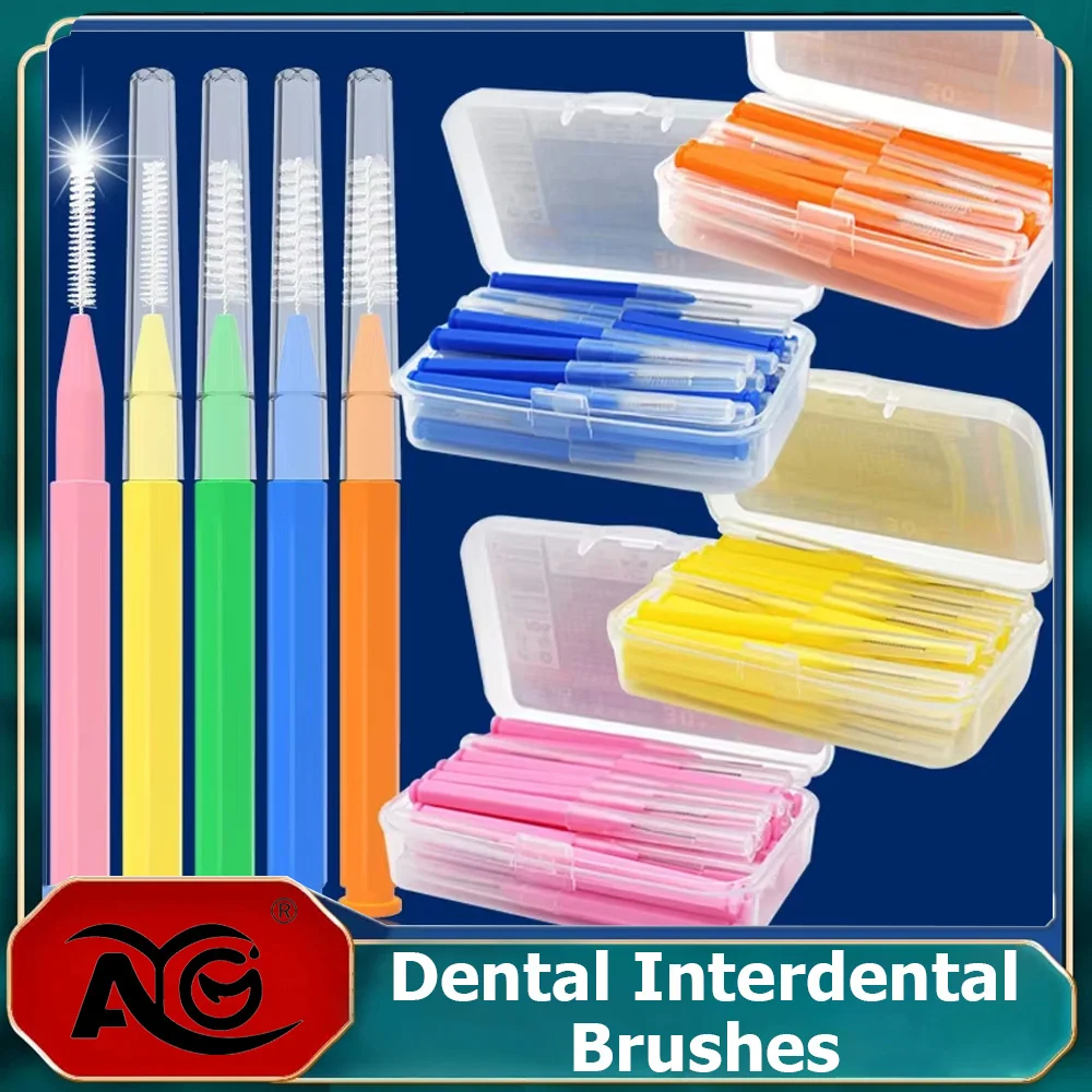AG 30Pcs Interdental Brushes Health Care Tooth Escova Interdental Cleaners Orthodontic Dental Teeth Brush Oral Hygiene Tool