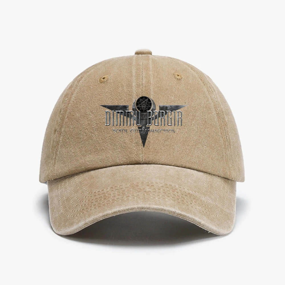 

Fashion Washed denim baseball cap Dimmu Borgir Dark Castle Symphonic Metal Rock hat Distressed Golf hats