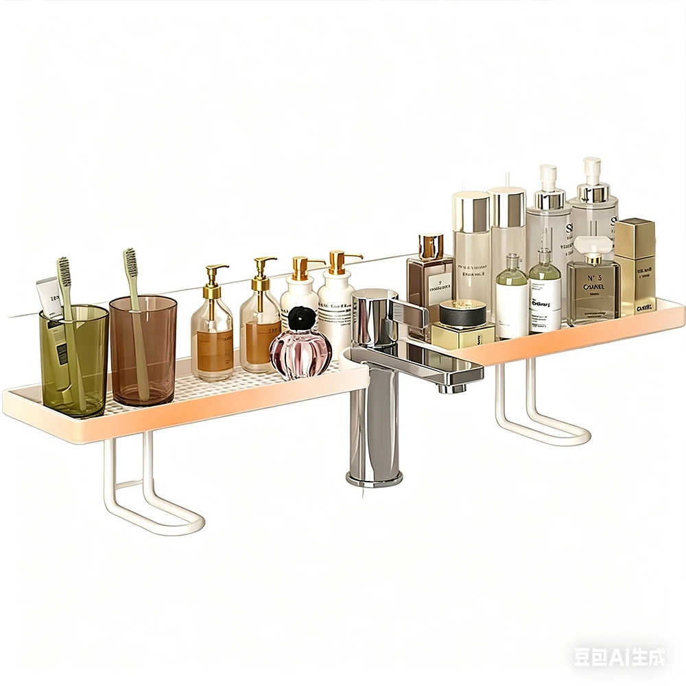 New 1pc Kitchen Storage Rack, Dishwashing Faucet Shelf, Sink Basin Rack, Drainage Storage Rack
