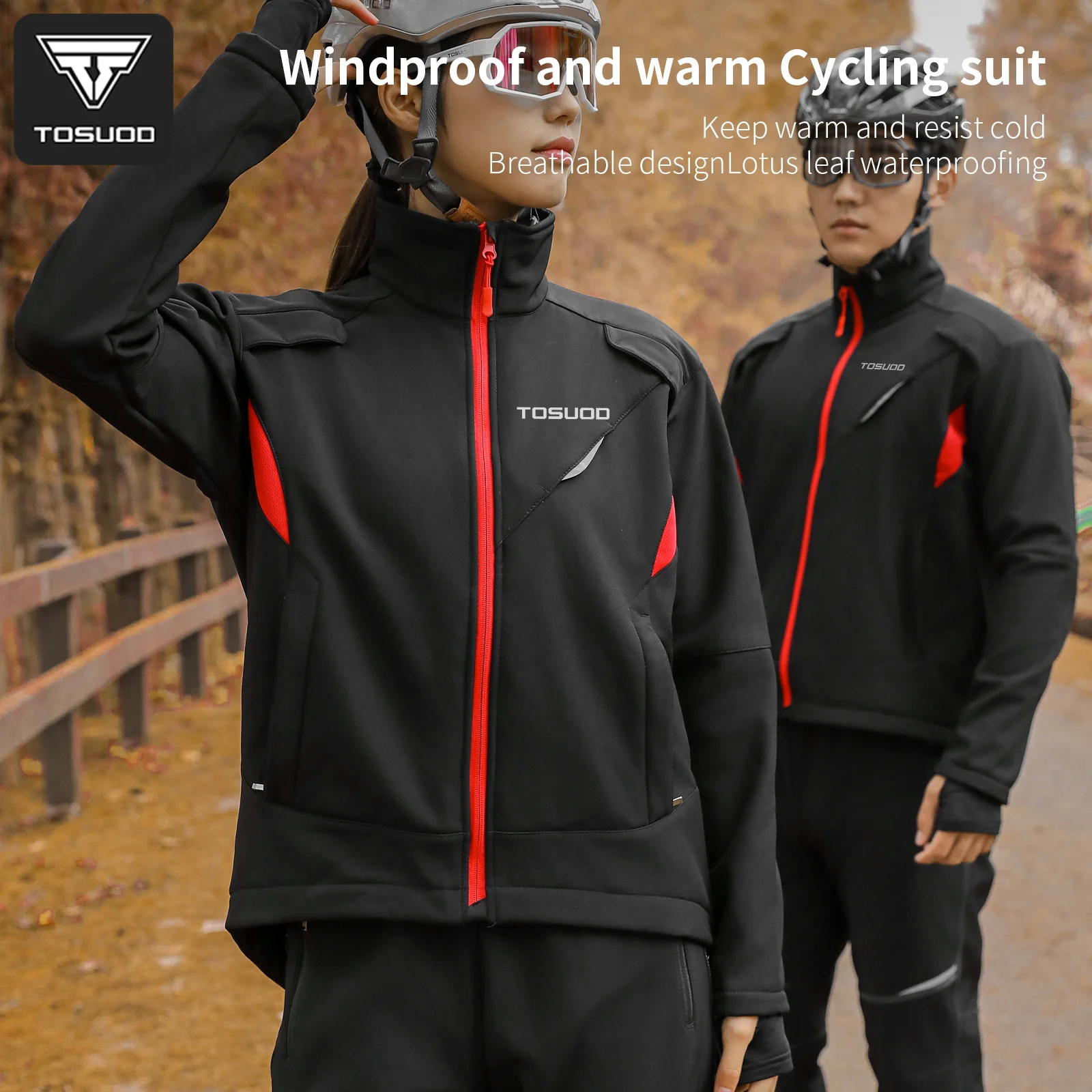 TOSUOD Cycling Jerseys Set MTB Bike Clothes Maillot Ropa Ciclismo Invierno Bicycle Thermal Fleece Cycling Clothing