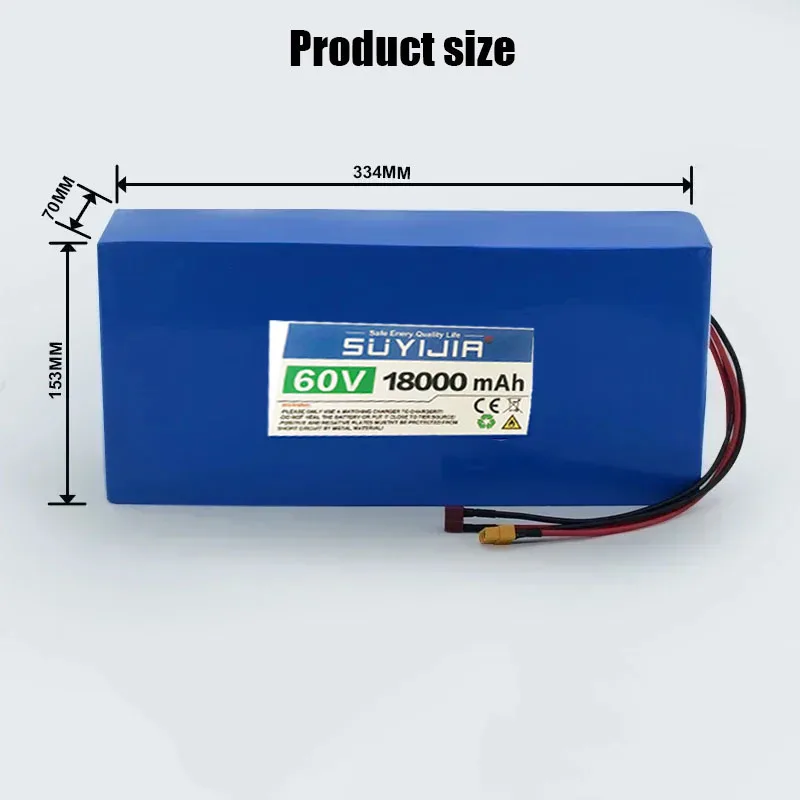 60v  14ah Lithium Battery Pack 16S4P Is Suitable for Converting Electric Scooters Into 60V Large-capacity Mountain Bikes