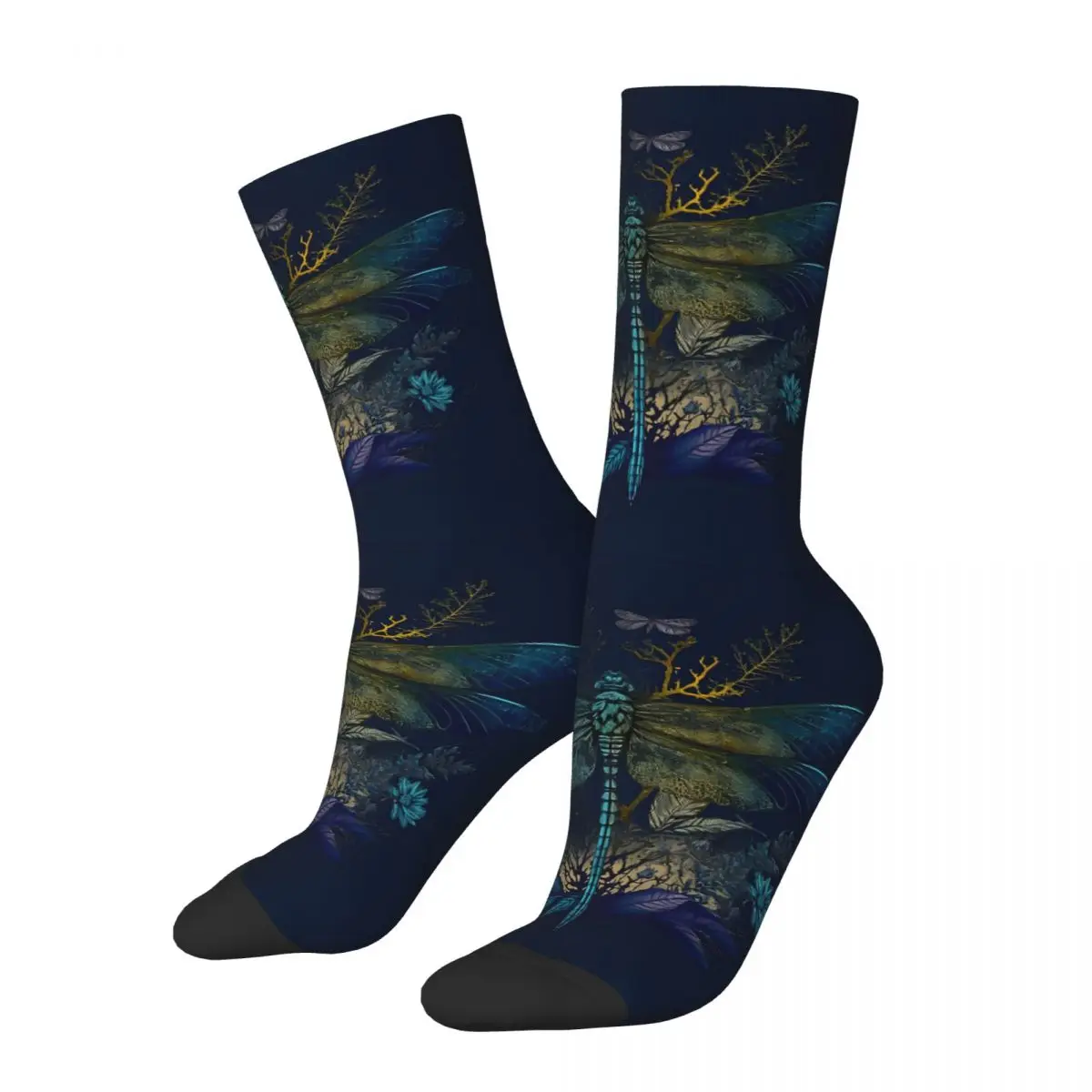 Dragonfly Mystical Nature Socks Hiking 3D Print Boy Mid-calf Sock