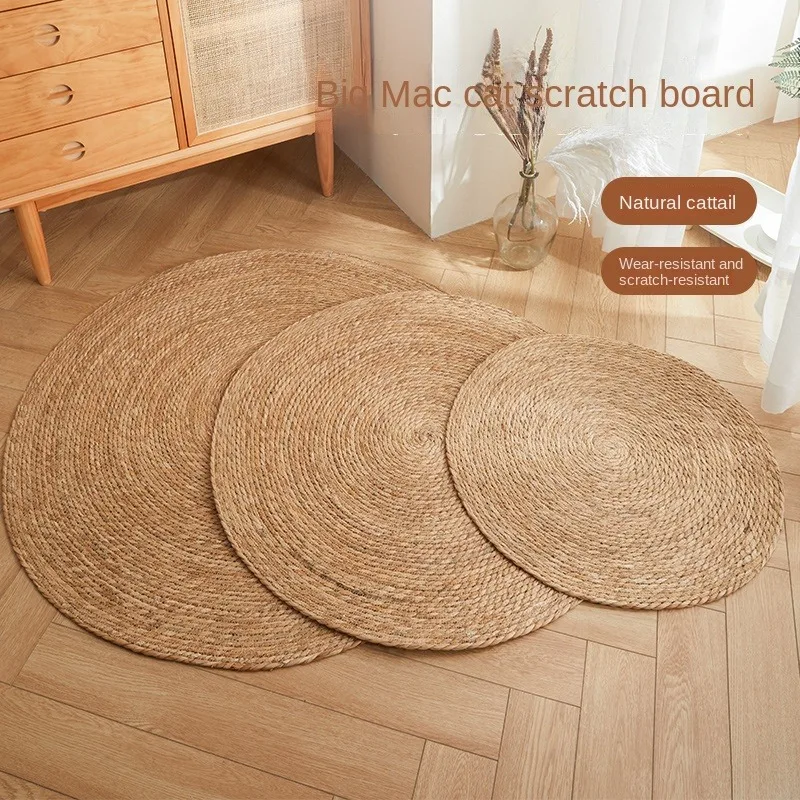 Oversized Cat Scratch Board Large Grinding Claw Toy Wear-Resistant Scratch-Resistant Chip Integrated Nest Rattan Cat Mattress