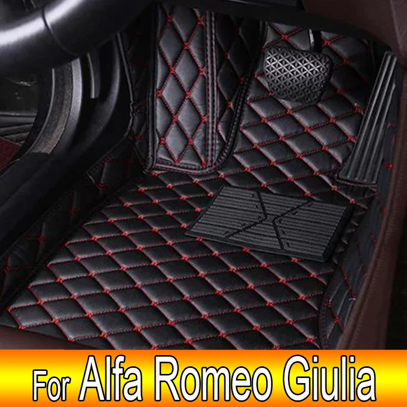 

Коврики для Alfa Romeo Giulia 2021 2020 2019 2018 2017, автомобильные напольные коврики, индивидуальный стиль, аксессуары для интерьера автомобиля, накладки на ножки