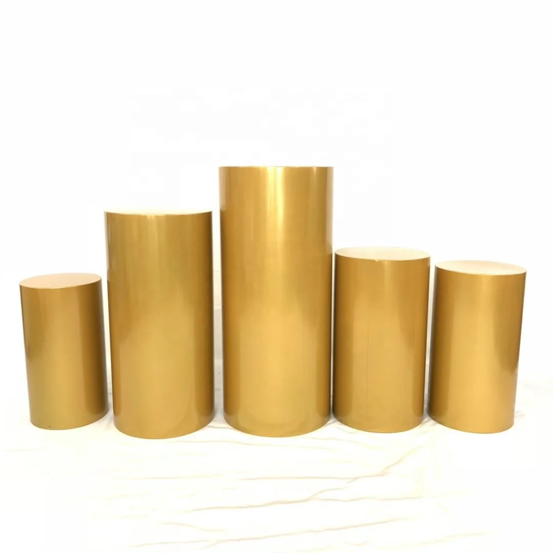 Factory wholesale wedding event party background display round cylinder plinth dessert table stand